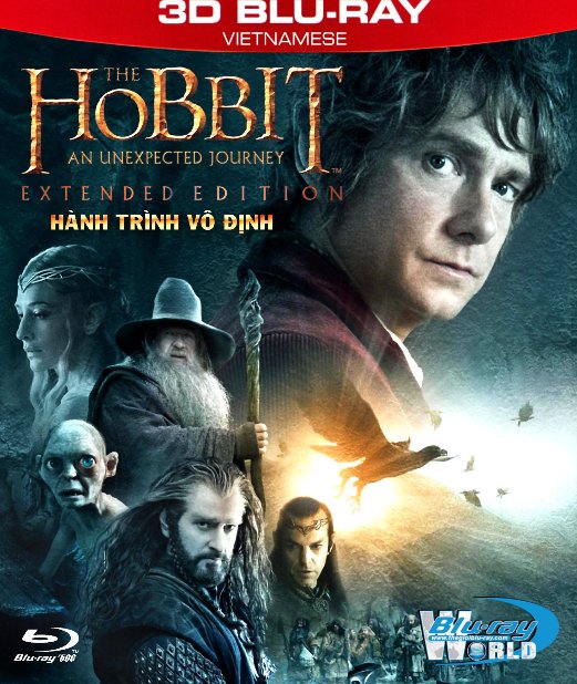 Z162.The Hobbit An Unexpected Journey 2012 - HÀNH TRÌNH VÔ ĐỊNH (2DISC) 3D50G 